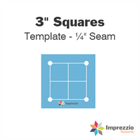 3" Square Template - ¼" Seam