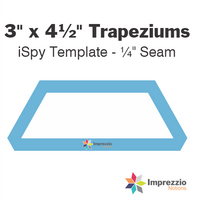 3" x 4½" Trapezium iSpy Template - ¼" Seam