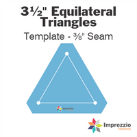 3½" Equilateral Triangle Template -  ⅜" Seam
