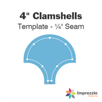 4" Clamshell Template - ¼" Seam
