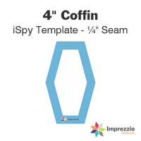 4" Coffin iSpy Template - ¼" Seam
