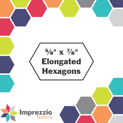 ⅝" x  ⅞" Elongated Hexagons