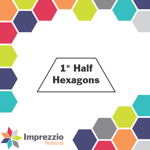 1" Half Hexagons