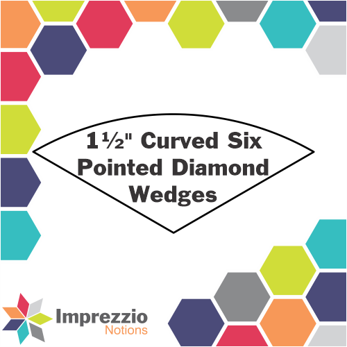 1½" Curved Six Pointed Diamond Wedges
