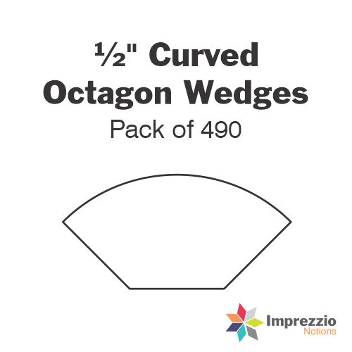½" Curved Octagon Wedge Papers - Pack of 490