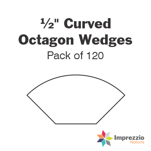 ½" Curved Octagon Wedge Papers - Pack of 120