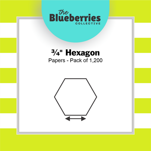 ¾" Hexagon Papers - Pack of 1,200