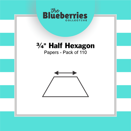 ¾" Half Hexagon Papers - Pack of 110