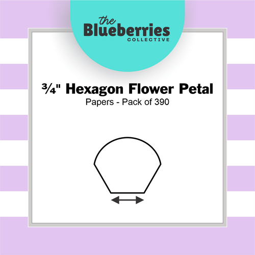 ¾" Hexagon Flower Petal Papers - Pack of 390