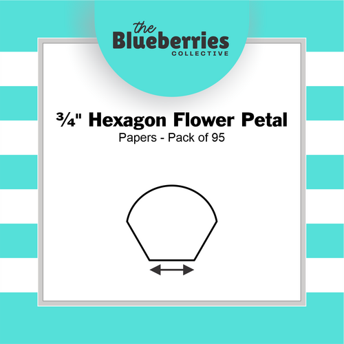 ¾" Hexagon Flower Petal Papers - Pack of 95
