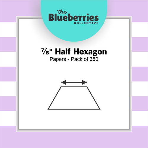 ⅞" Half Hexagon Papers - Pack of 380