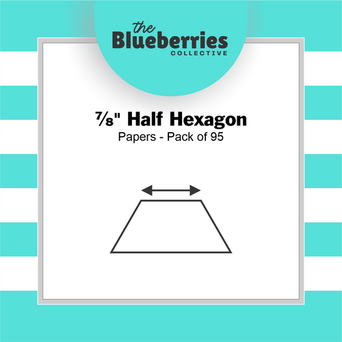 ⅞" Half Hexagon Papers - Pack of 95