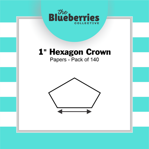1" Hexagon Crown Papers - Pack of 140