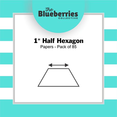 1" Half Hexagon Papers - Pack of 85