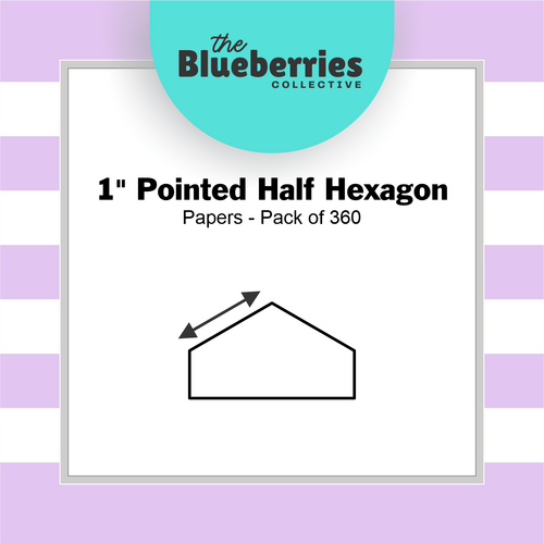1" Pointed Half Hexagon Papers - Pack of 360