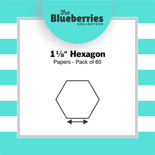 1⅛" Hexagon Papers - Pack of 60