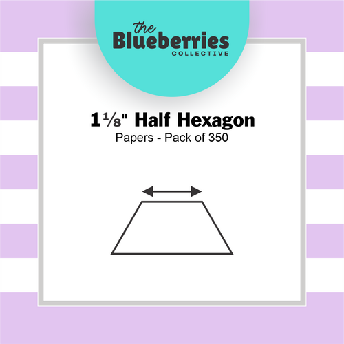 1⅛" Half Hexagon Papers - Pack of 350