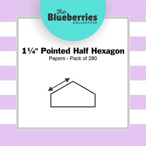 1¼" Pointed Half Hexagon Papers - Pack of 280