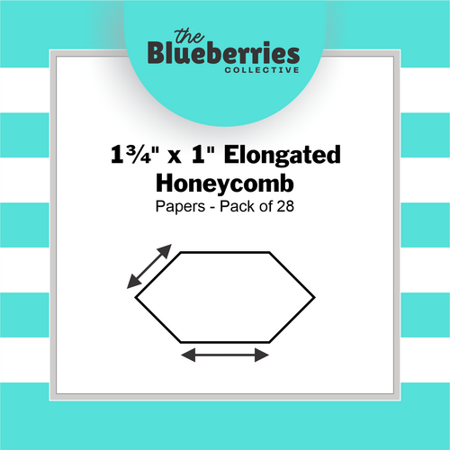 1¾" x 1"	Elongated Honeycomb Papers - Pack of 28