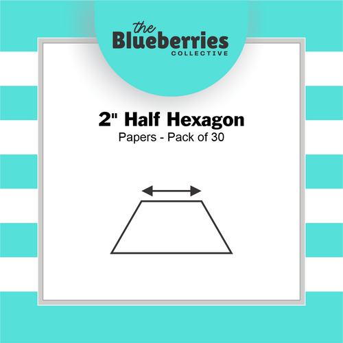 2" Half Hexagon Papers - Pack of 30