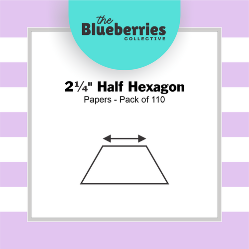 2¼" Half Hexagon Papers - Pack of 110