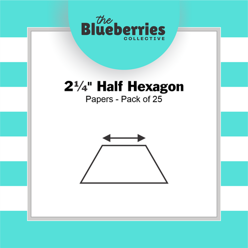 2¼" Half Hexagon Papers - Pack of 25