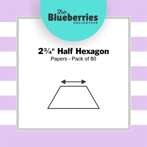 2¾" Half Hexagon Papers - Pack of 80