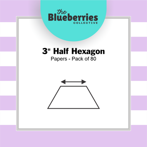 3" Half Hexagon Papers - Pack of 80