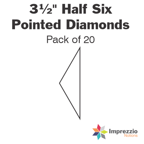 3½" Half Six Pointed Diamonds Papers - Pack of 20