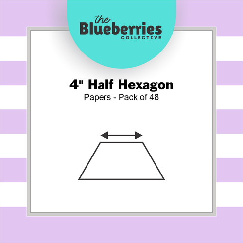 4" Half Hexagon Papers - Pack of 48