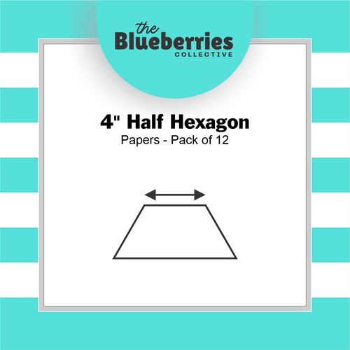 4" Half Hexagon Papers - Pack of 12
