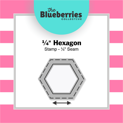 ¼" Hexagon Stamp - ¼" Seam 