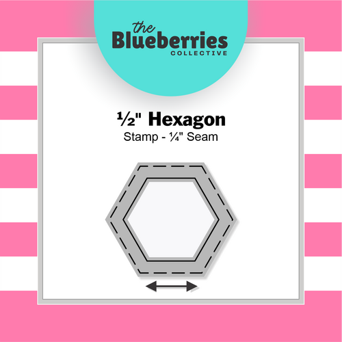 ½" Hexagon Stamp - ¼" Seam 