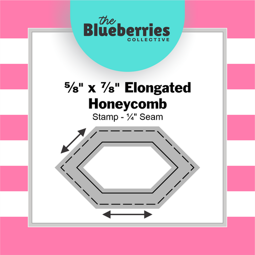 ⅝" x ⅞" Elongated Honeycomb Stamp - ¼" Seam 