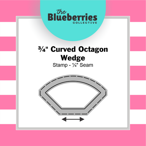 ¾" Curved Octagon Wedge Stamp - ¼" Seam 