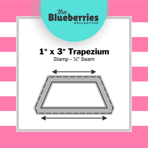 1" x 3" Trapezium Stamp - ¼" Seam 