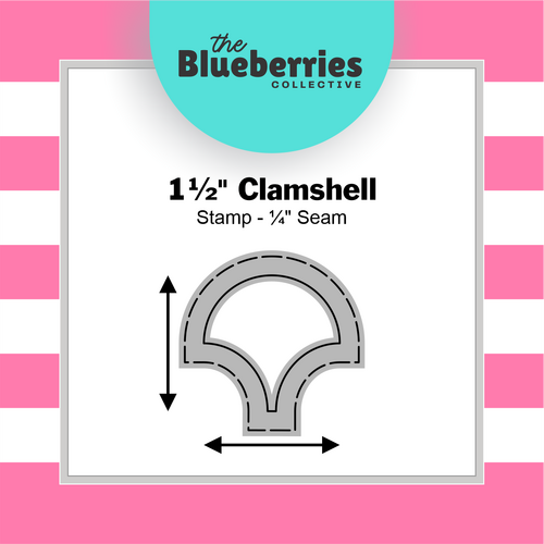 1½" Clamshell Stamp - ¼" Seam 