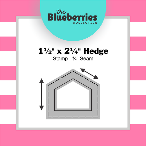 1½" x 2¼" Hedge Stamp - ¼" Seam 