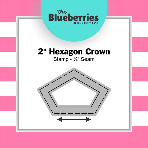 2" Hexagon Crown Stamp - ¼" Seam 
