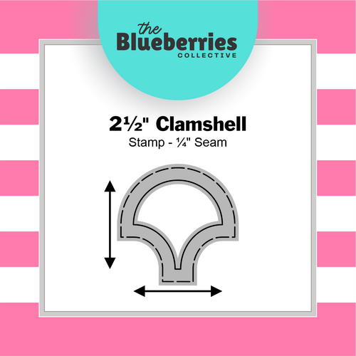 2½" Clamshell Stamp - ¼" Seam 