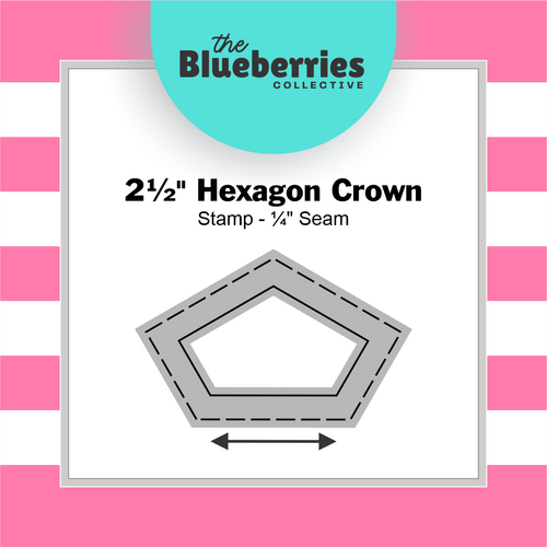 2½" Hexagon Crown Stamp - ¼" Seam 
