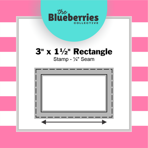 3" x 1½" Rectangle Stamp - ¼" Seam 