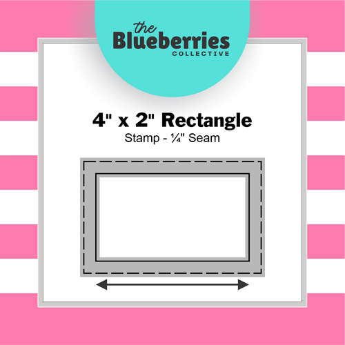 4" x 2" Rectangle Stamp - ¼" Seam 