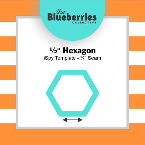 ½" Hexagon iSpy Template - ¼" Seam