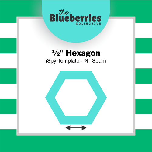 ½" Hexagon iSpy Template - ⅜" Seam