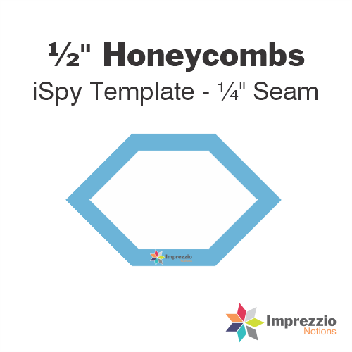 ½" Honeycomb iSpy Template - ¼" Seam