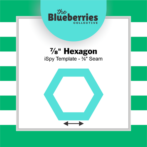 ⅞" Hexagon iSpy Template - ⅜" Seam