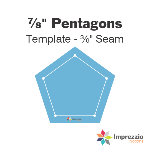 ⅞" Pentagon Template - ⅜" Seam