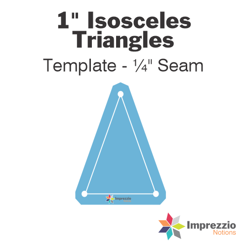 1" 36° Isosceles Triangle Template - ¼" Seam