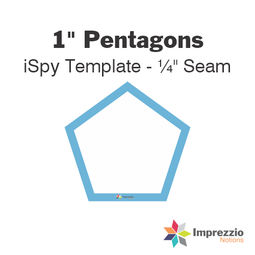 1" Pentagon iSpy Template - ¼" Seam